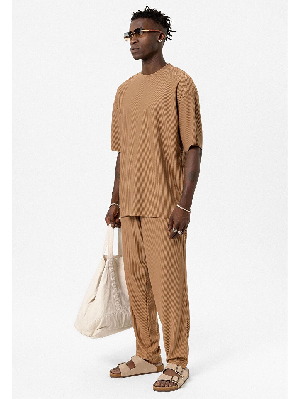 Kahverengi Basic Oversize Ottoman Takım Taba-1