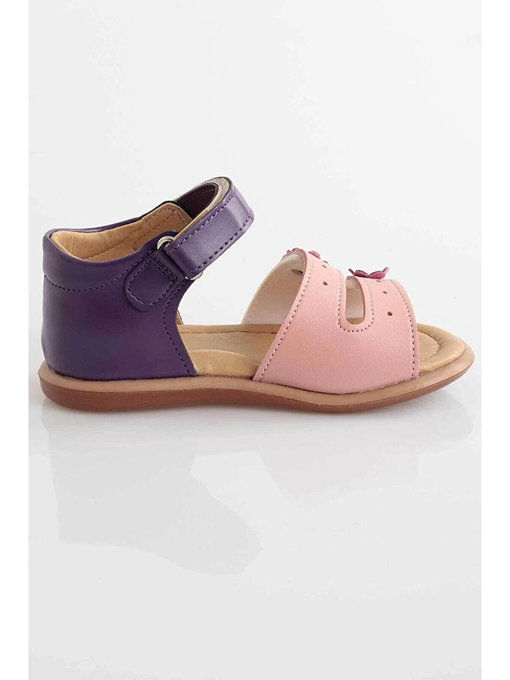 Mor AK214 Kız Çocuk Çiçekli Sandalet-2