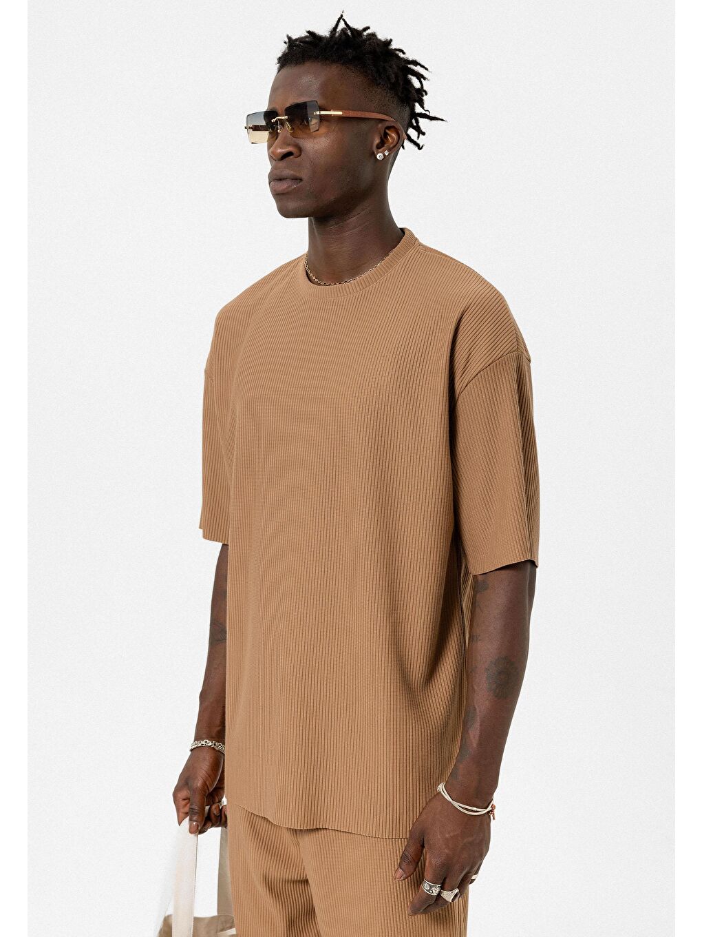 Kahverengi Basic Oversize Ottoman Takım Taba-2