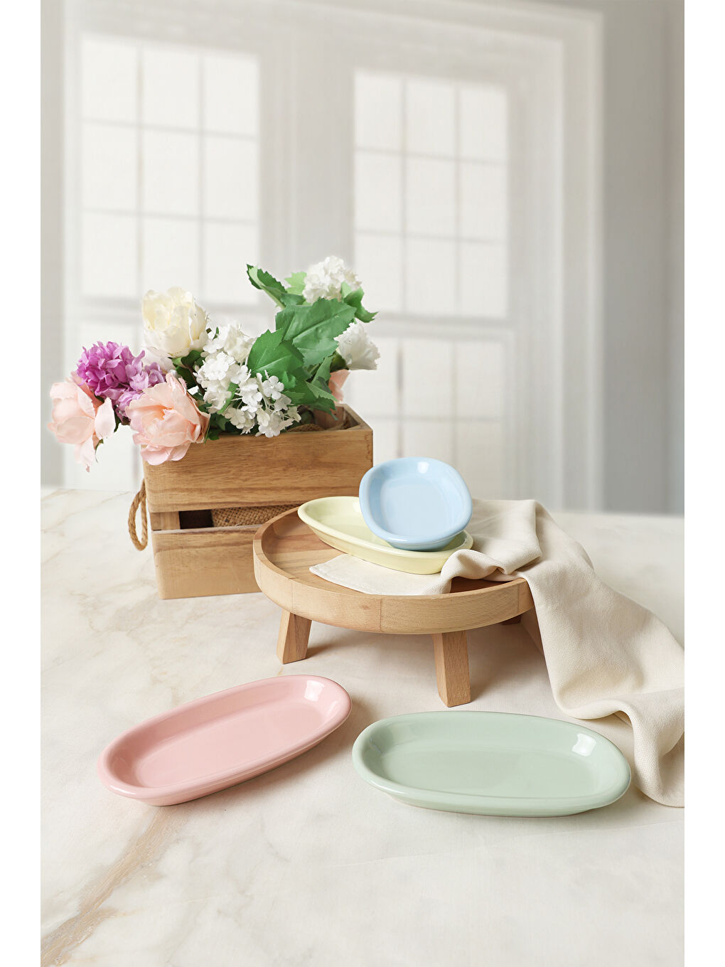 Karışık Mix Hitit Kayık Tabak 16 Cm 4 Adet-1