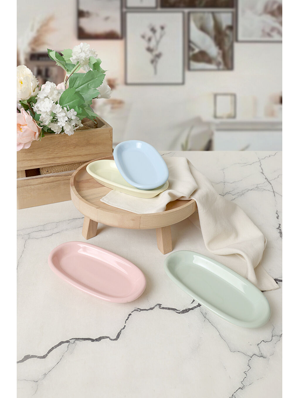 Karışık Mix Hitit Kayık Tabak 16 Cm 4 Adet-2