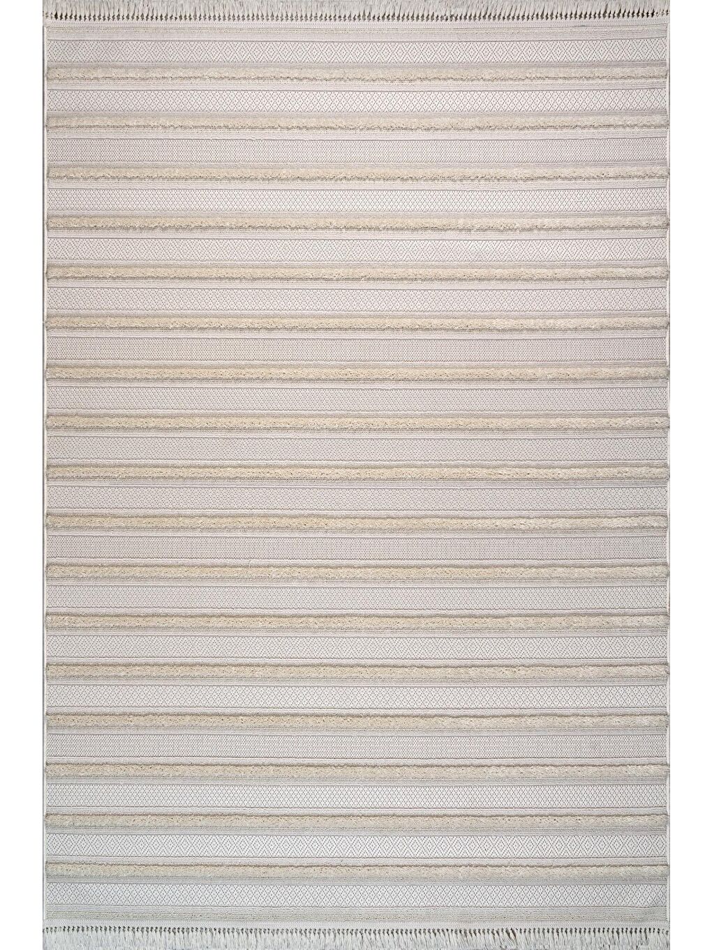 Konfor Halı Krem Bukle 6656 Krem Yumuşak Örgü Modern Dokuma Halı-140x200 - 4