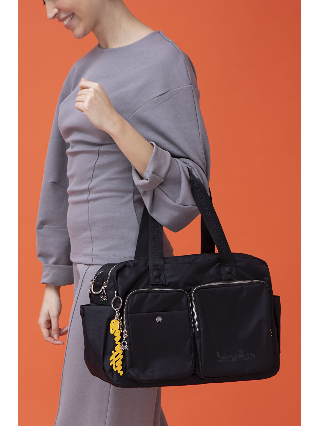 Siyah Kadin Kol Çantasi Si̇yah BNT1461-1