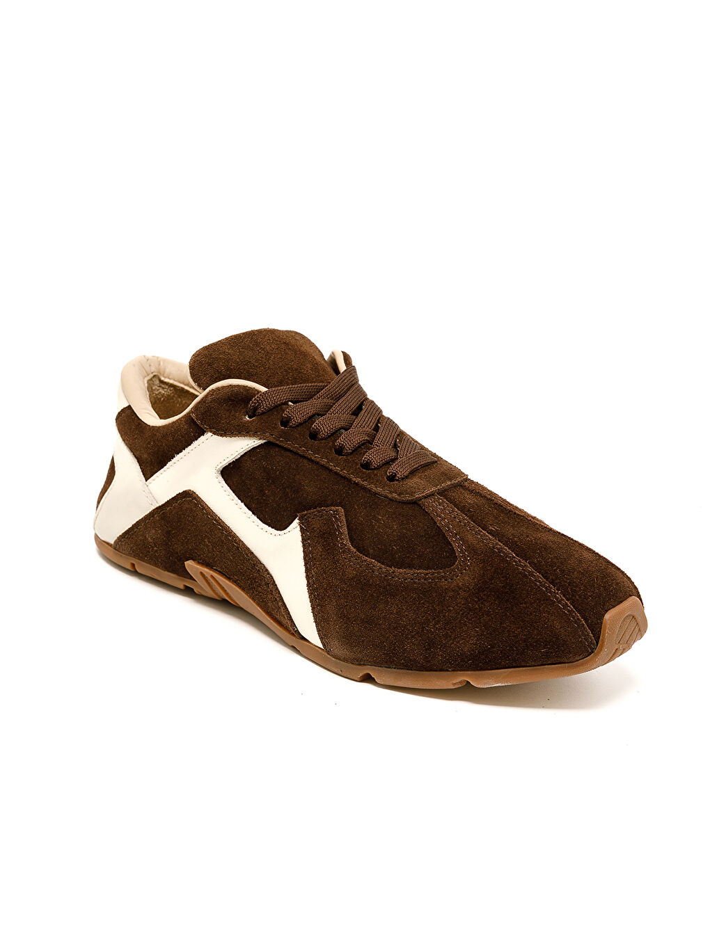 Kahverengi Kadın Sneaker ( Günlük) RC-25Y-187-MIU1005 Kahve Süet- Bej Süet-1