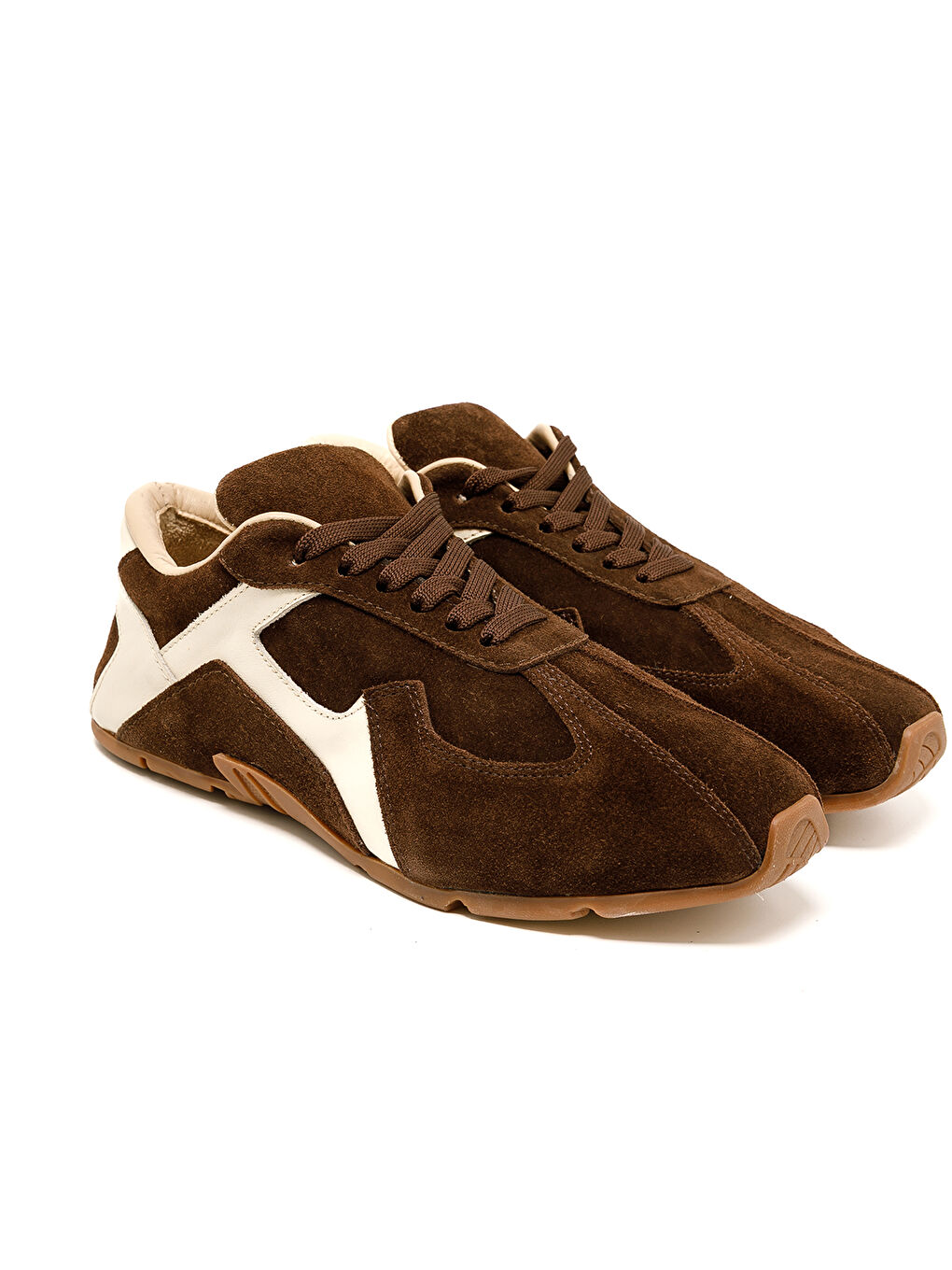 Kahverengi Kadın Sneaker ( Günlük) RC-25Y-187-MIU1005 Kahve Süet- Bej Süet-2