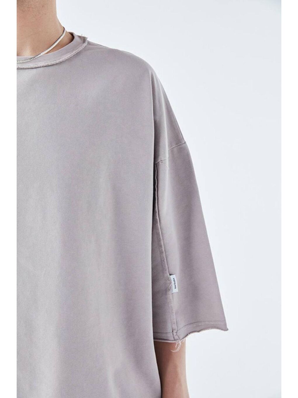 Bej Super Oversize Yıkamalı Takım Taş-3