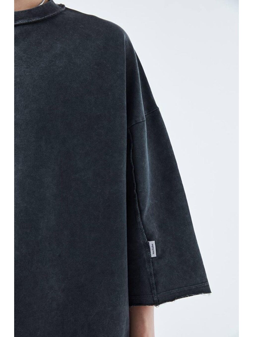 Super Oversize Yıkamalı Takım Siyah-3