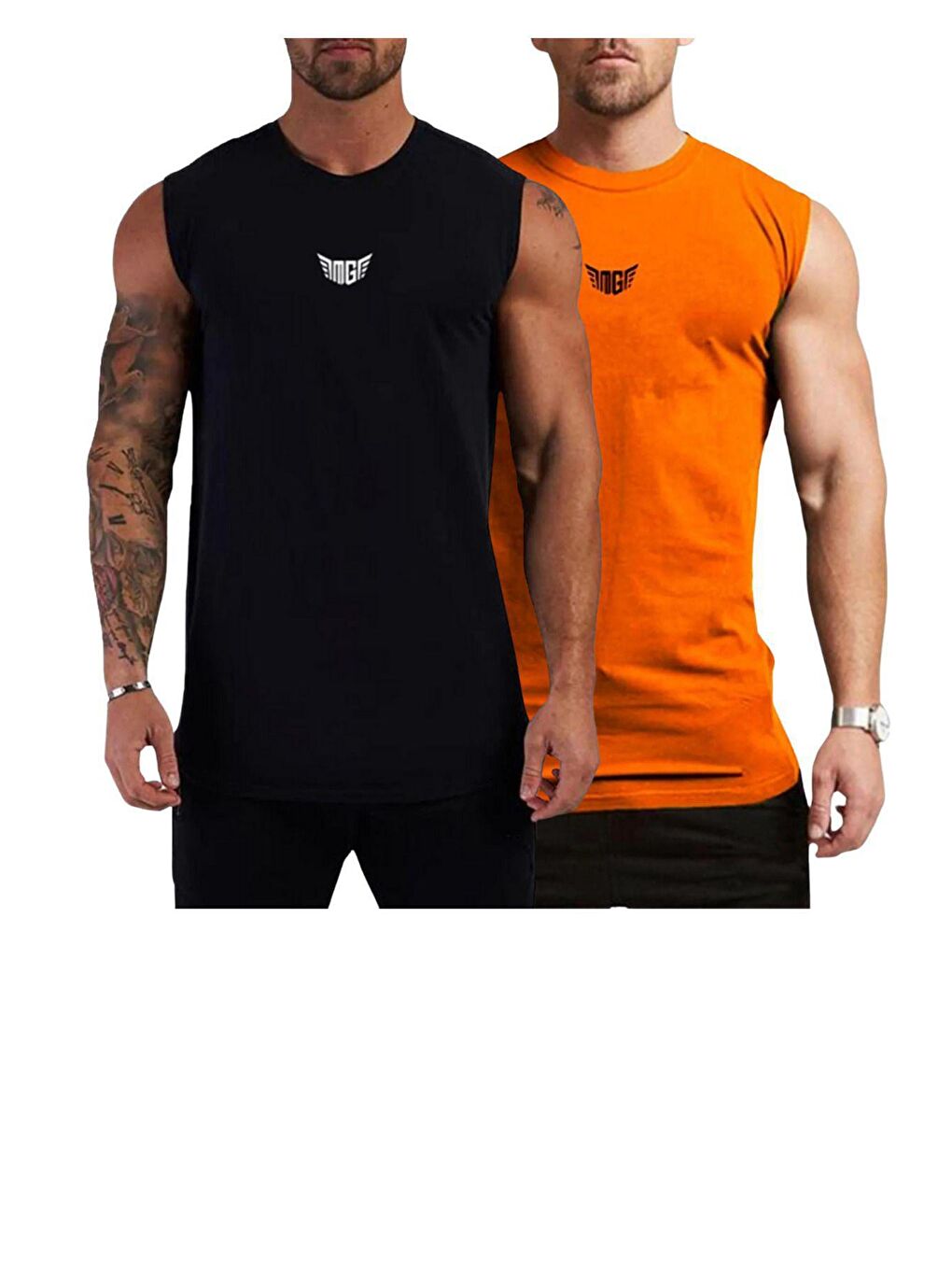 GENIUS STORE Siyah Erkek Nem Emici Hızlı Kuruma Atletik Teknik Performans Sporcu Sıfır Kol T-shirt MG-ATLET2