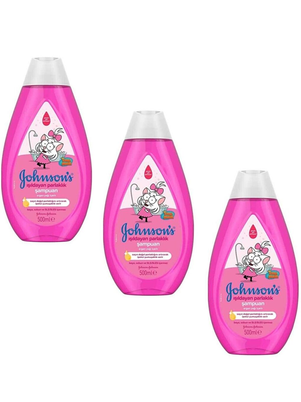 Johnson's Baby Renksiz Kral Şakir Işıldayan Parlaklık Şampuan 500 ml x 3 Adet