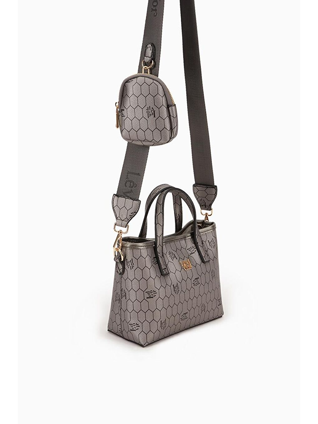 Gri Platin Kadın Omuz Çantası 930163-3