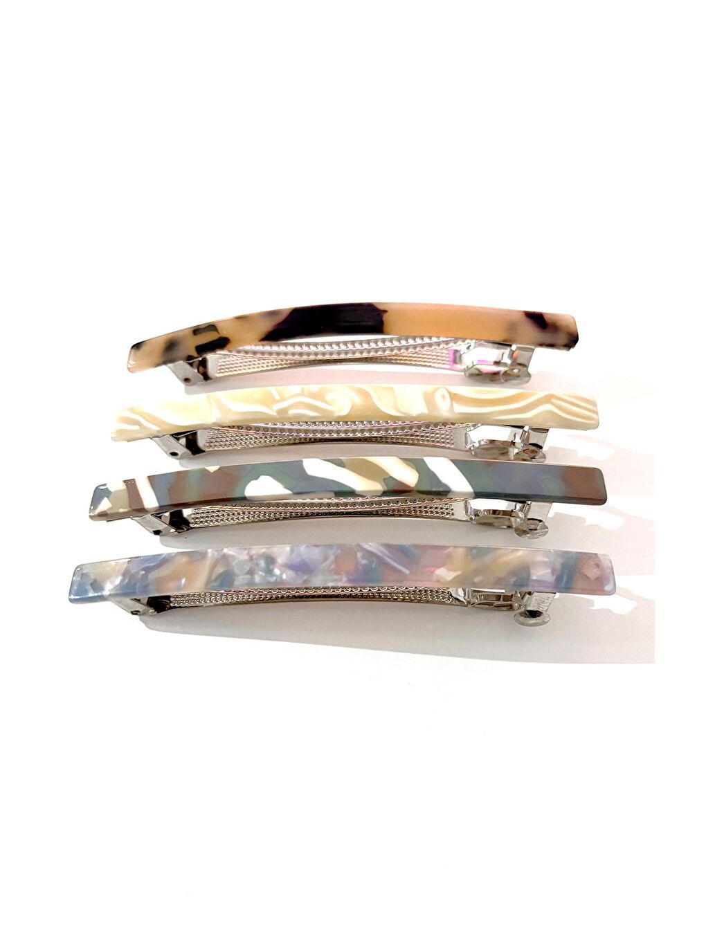 Karışık Düz Bar Asetat Toka Seti 4'lü Paket-3