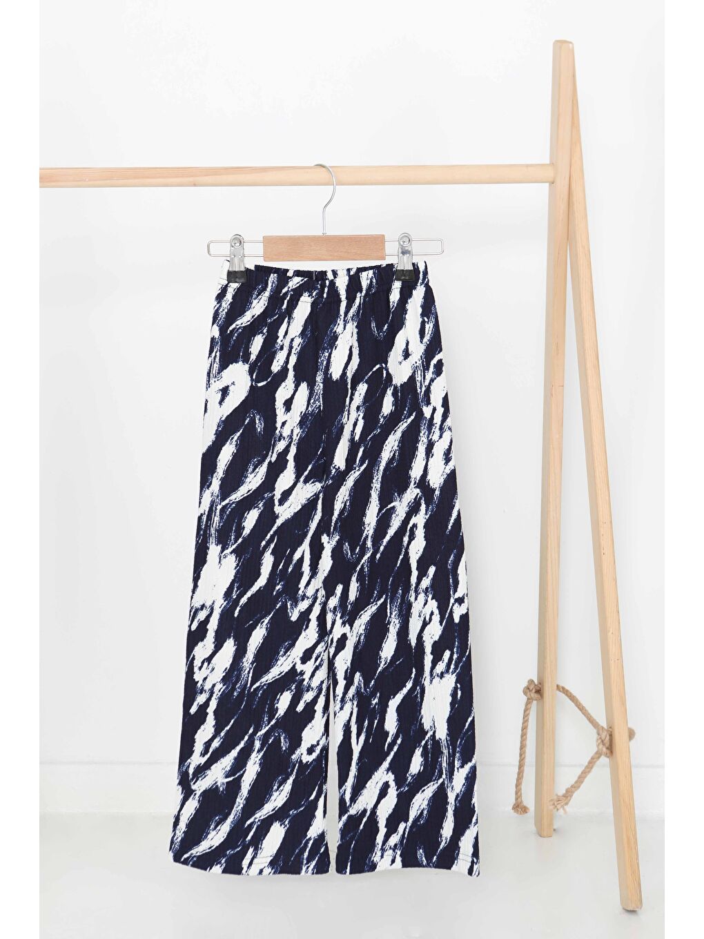 Kız Çocuk Lacivert Desenli Pantolon - 27380