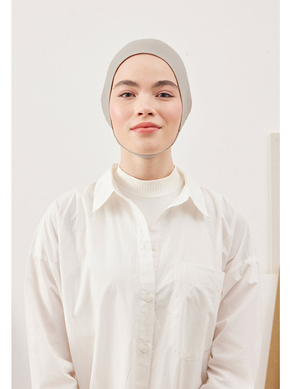 Kahverengi Geniş Hacimli Pratik Bone Açık Vizon