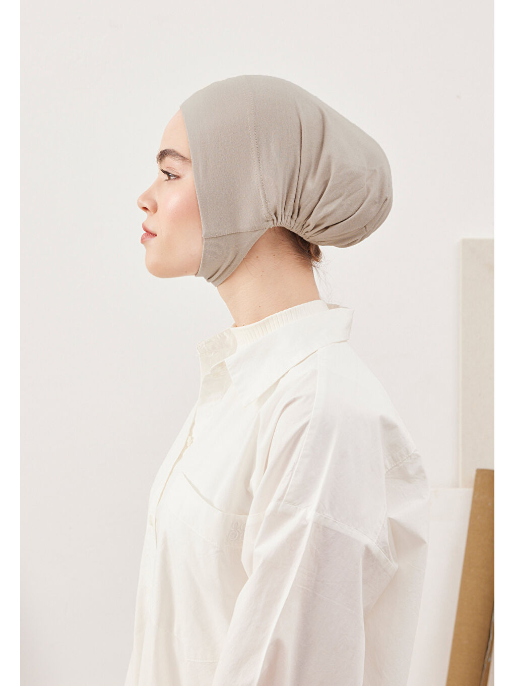 Kahverengi Geniş Hacimli Pratik Bone Açık Vizon-1