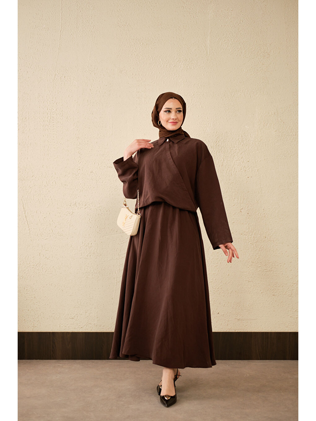 Kadın Breeze Gömlekli Elbise Kahverengi