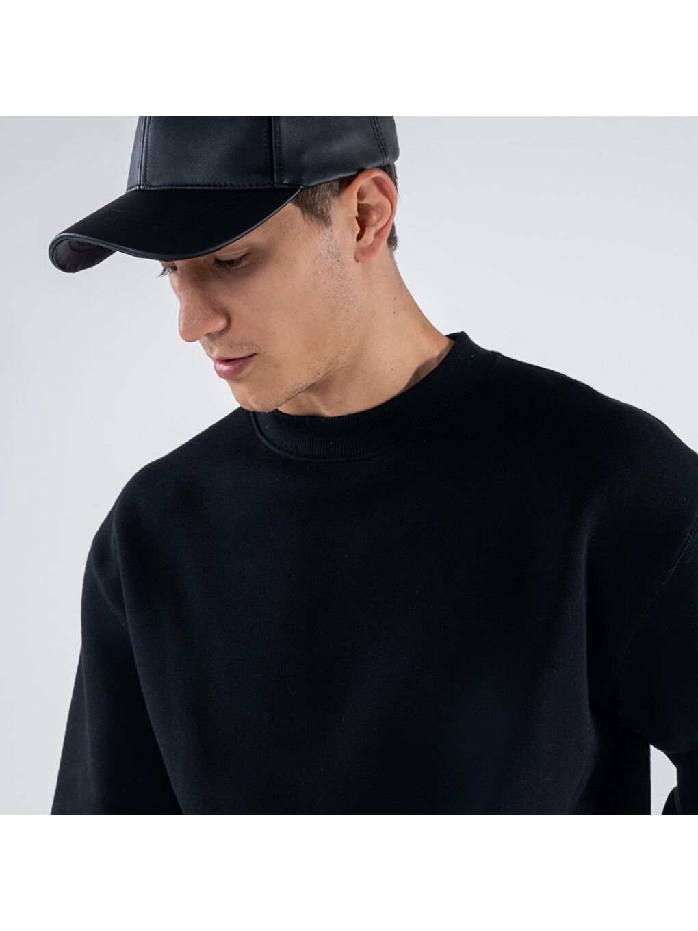 Friday Offset Monica Erkek Siyah Oversize Bisiklet Yaka Sweatshirt - 4
