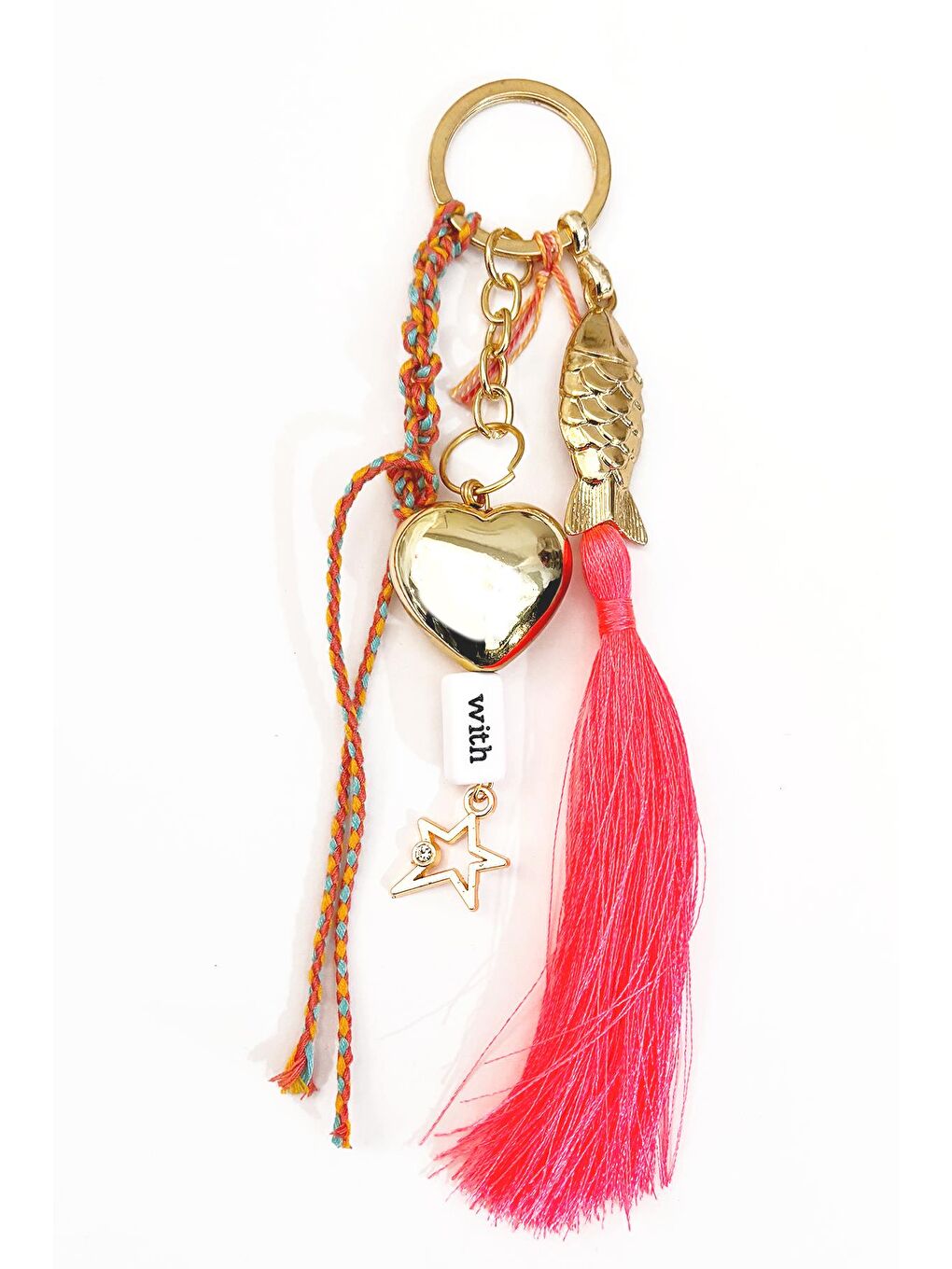 New Obsessions Pembe Lucy Fish Charm Uçlu Şans Anahtarlık Çanta Süsü - 3