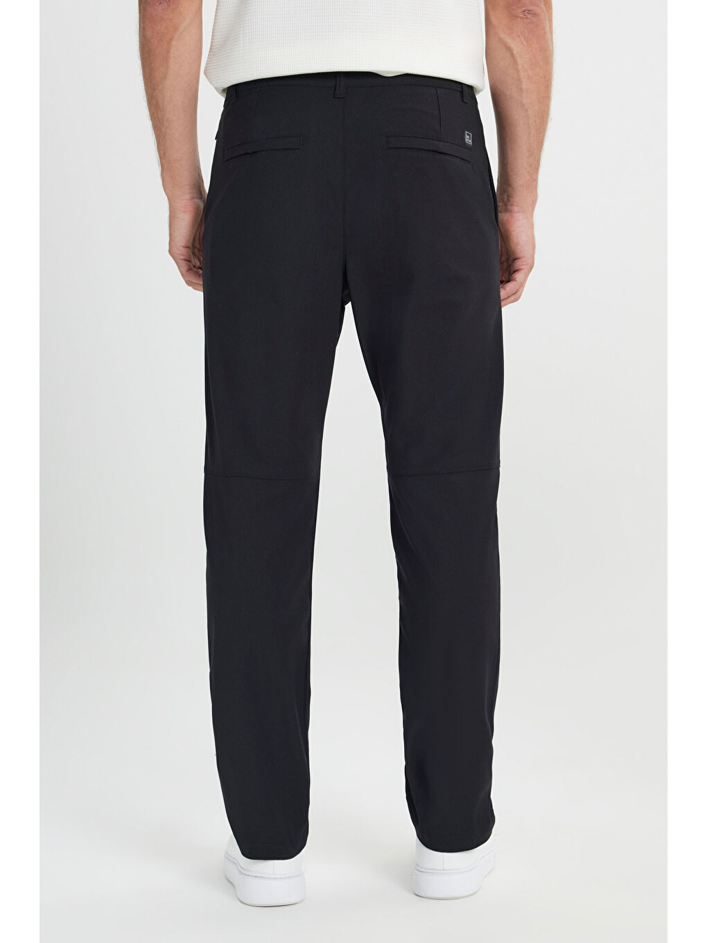 Erkek Siyah 360 Her Yöne Esneyen Slim Fit Dar Kesim Yan Cep Pantolon-4