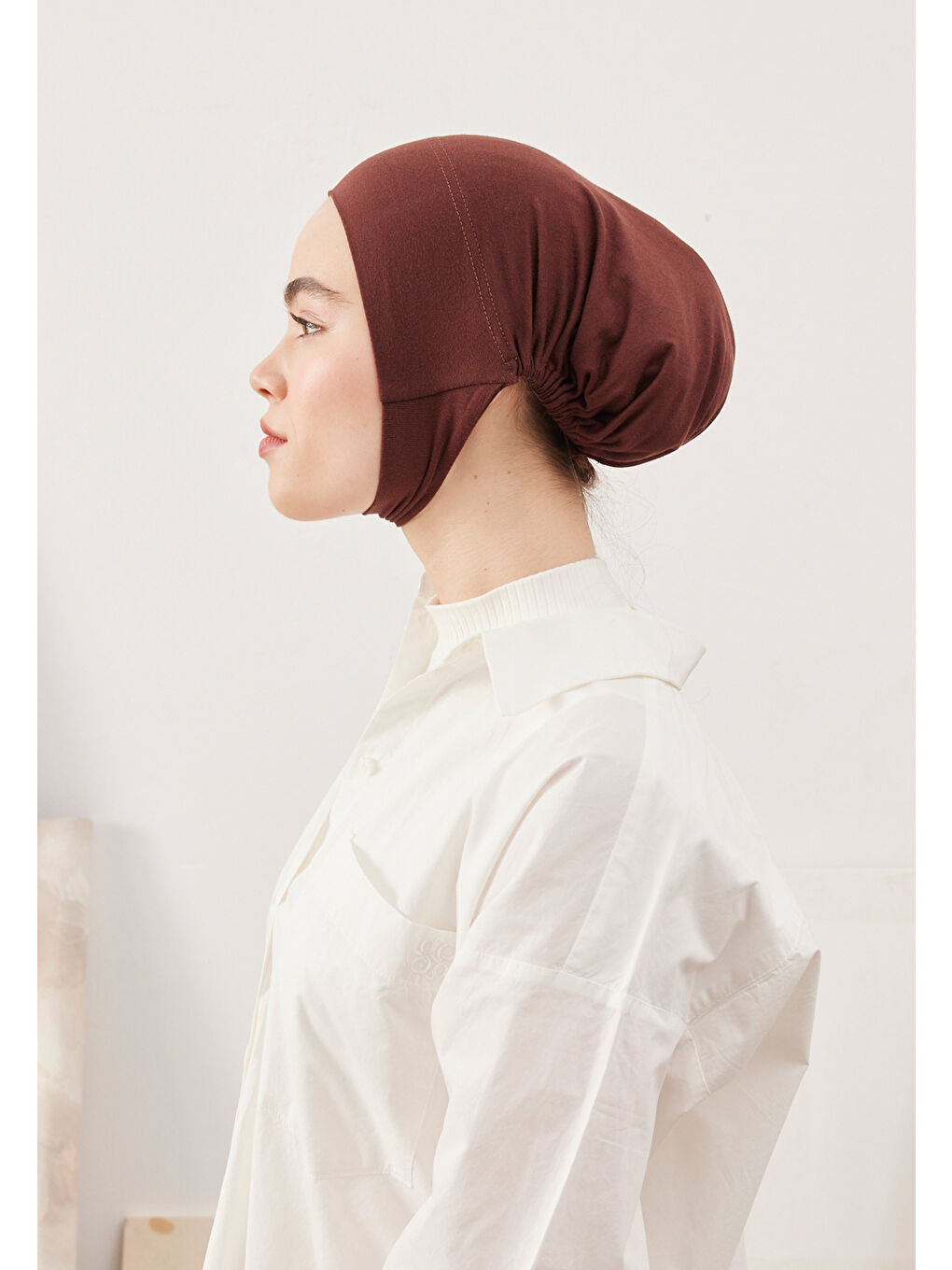 Kahverengi Geniş Hacimli Pratik Bone Açık Kahve