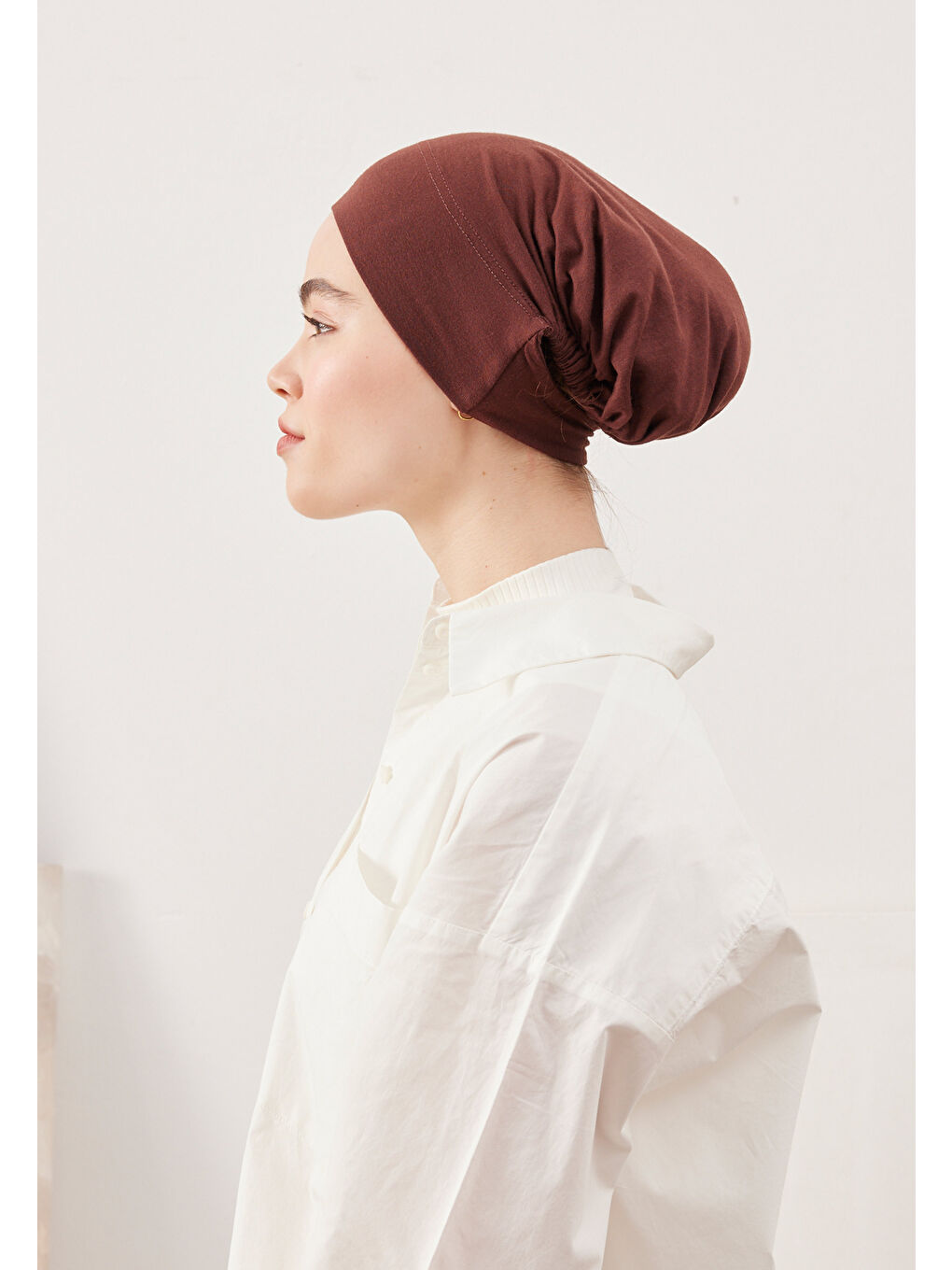 Kahverengi Geniş Hacimli Pratik Bone Açık Kahve-2