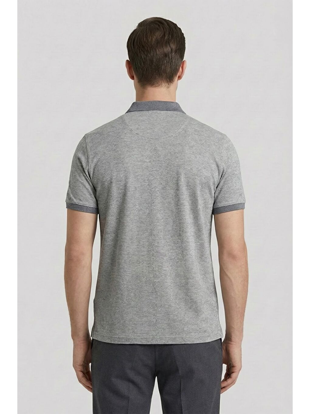 Giotelli Gri Melanj %100 Pamuk Erkek T-Shirt-3