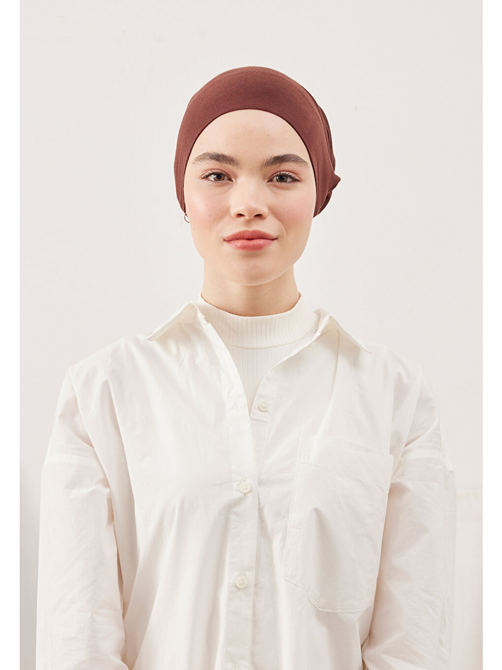 Kahverengi Geniş Hacimli Pratik Bone Açık Kahve-3