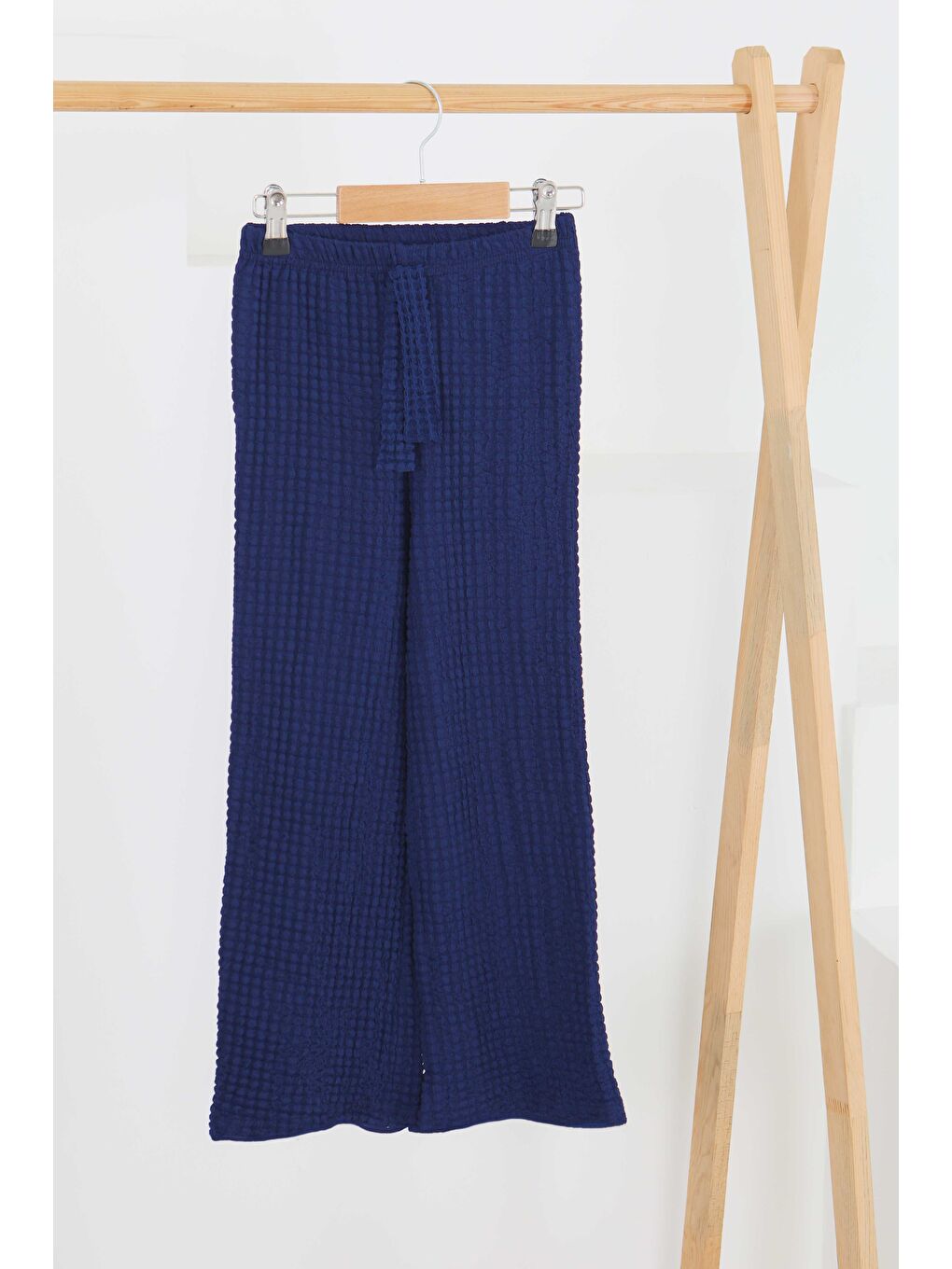 Kız Çocuk Lacivert Beli Lastikli Pantolon - 27447