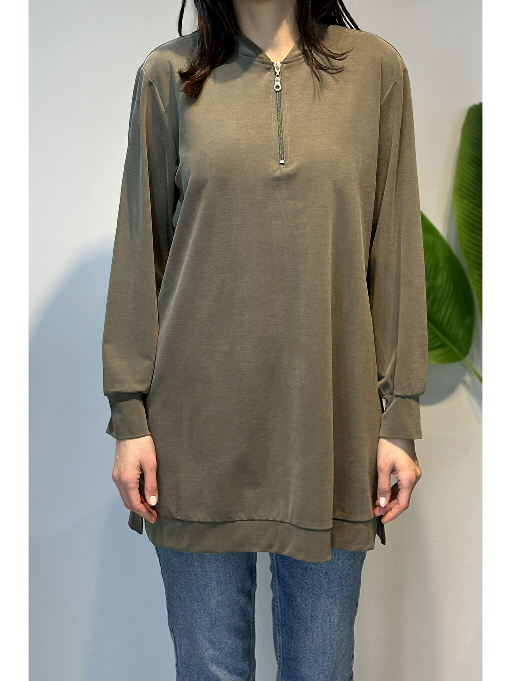 Pamuklu Basic Tunik 7474 Haki