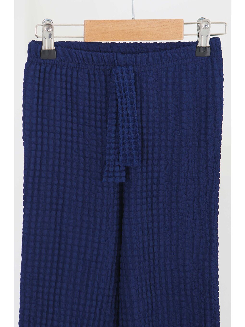 Kız Çocuk Lacivert Beli Lastikli Pantolon - 27447-1