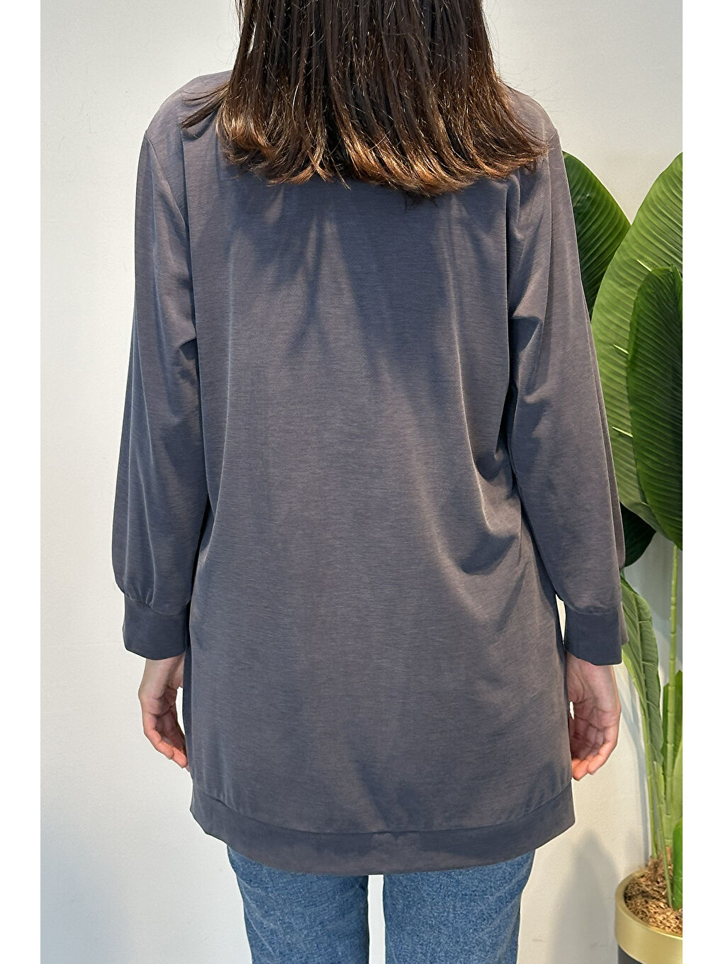 Pamuklu Basic Tunik 7474 Antrasit-2