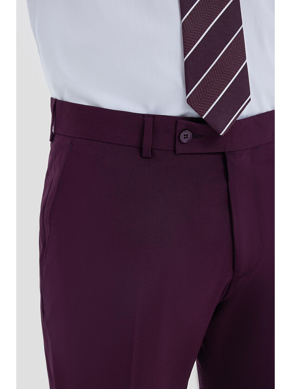 Mono Yaka Takım Elbise Bordo-6