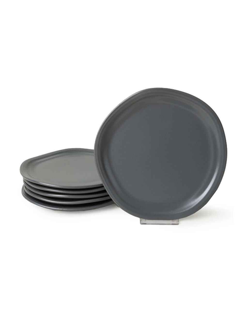Mat Gri Bloom Pasta Tabağı 24 Cm 6 Adet-5