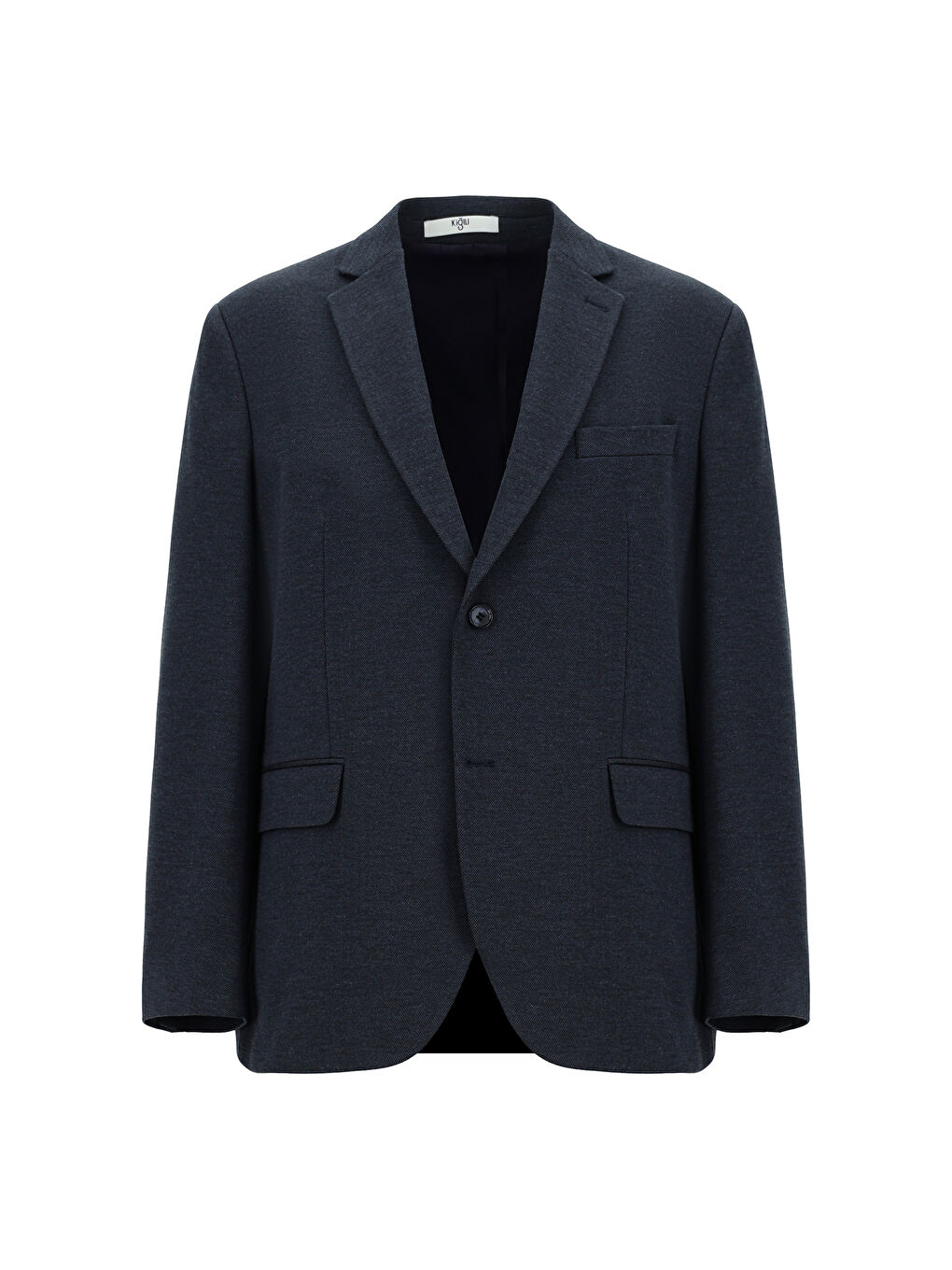 Lacivert 4 Drop Relaxed Fit Rahat Kesim Klasik Desenli Örme Ceket