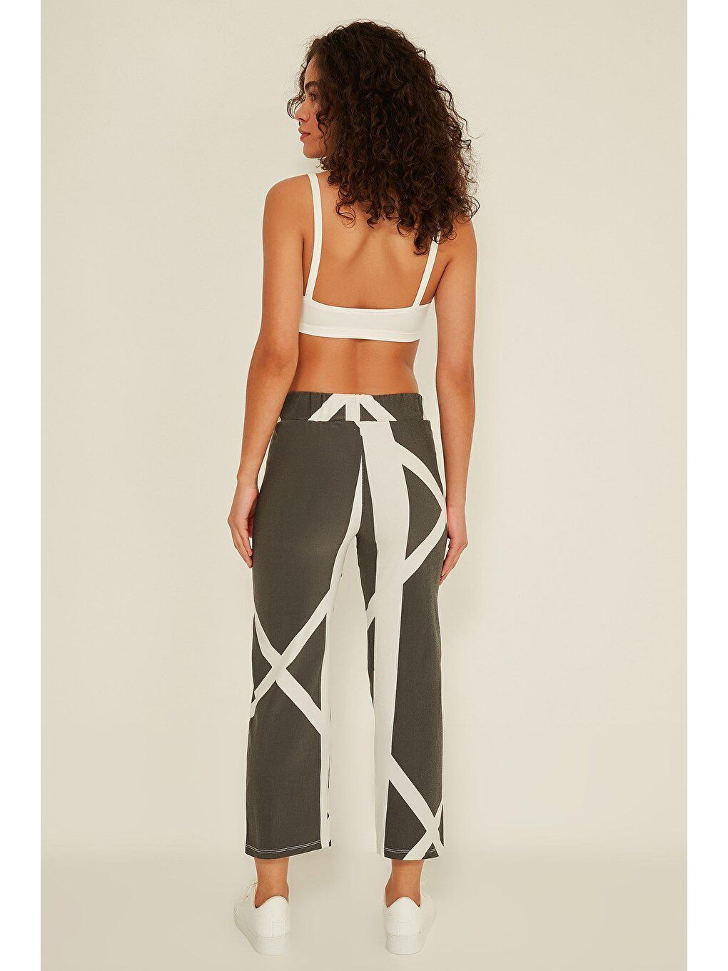 723 Kadın İspanyol Paça Eşofman Altı Siyah-4