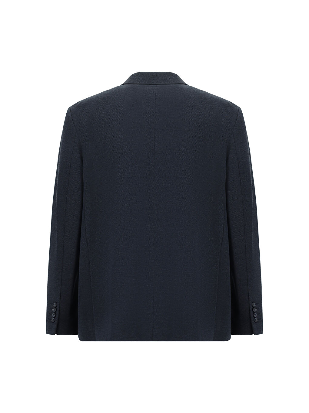 Lacivert 4 Drop Relaxed Fit Rahat Kesim Klasik Desenli Örme Ceket-1