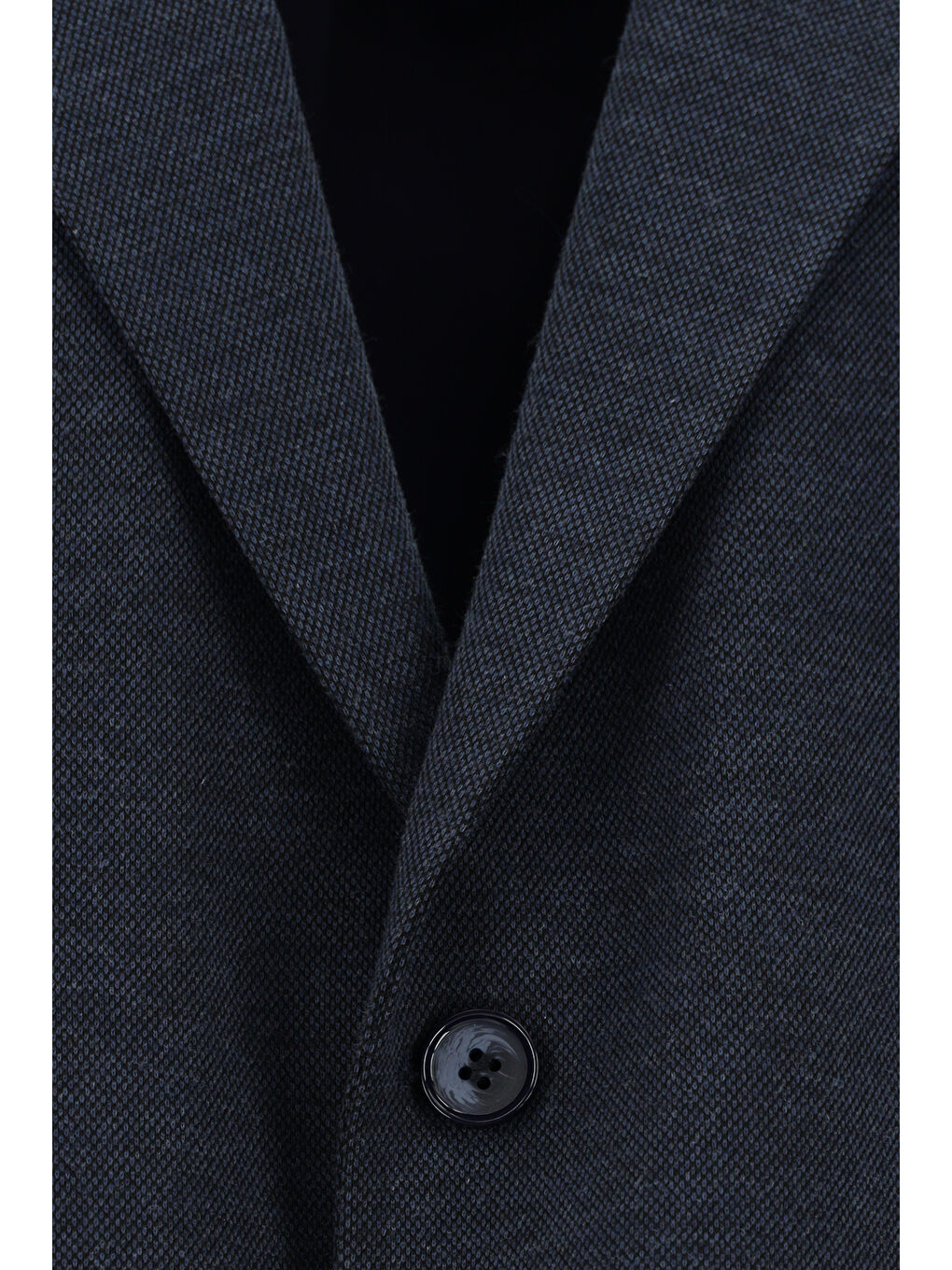 Lacivert 4 Drop Relaxed Fit Rahat Kesim Klasik Desenli Örme Ceket-2