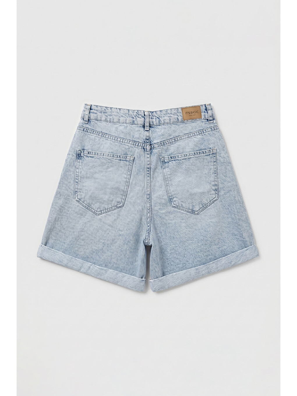 Mavi Kadın Ice 4s6-3 Relax Fit Bol Kesim Duble Paça Denim Şort-1