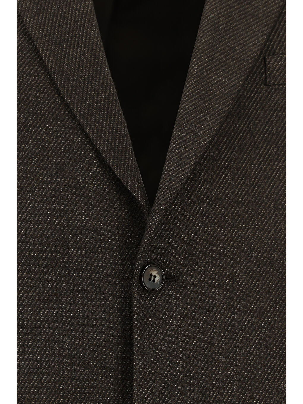 Kahverengi Relax Fit Rahat Kesim Desenli Yünlü Ceket-2