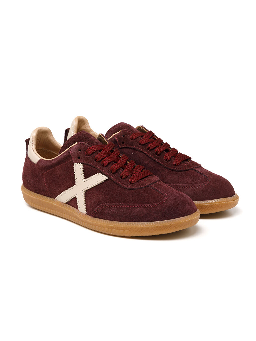 Kadın Sneaker ( Günlük) RC-25Y-088-M-VADE Bordo Süet-Bej Deri-1