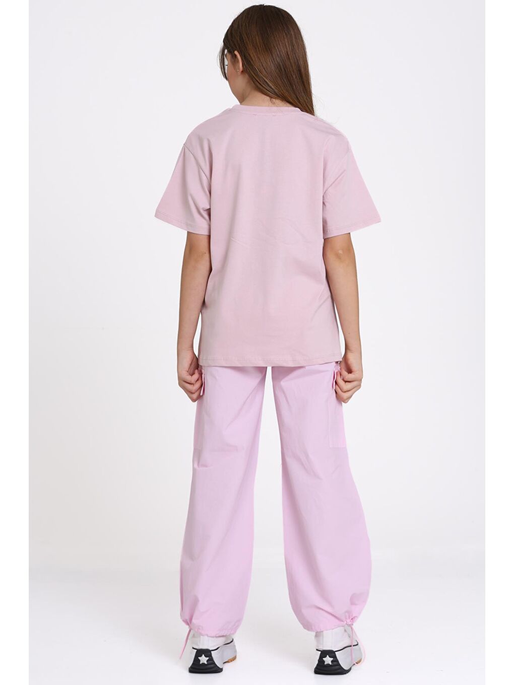 Pembe Pudra Made Me Dream Baskı 9-13 Yaş Takım - 2486-5-1