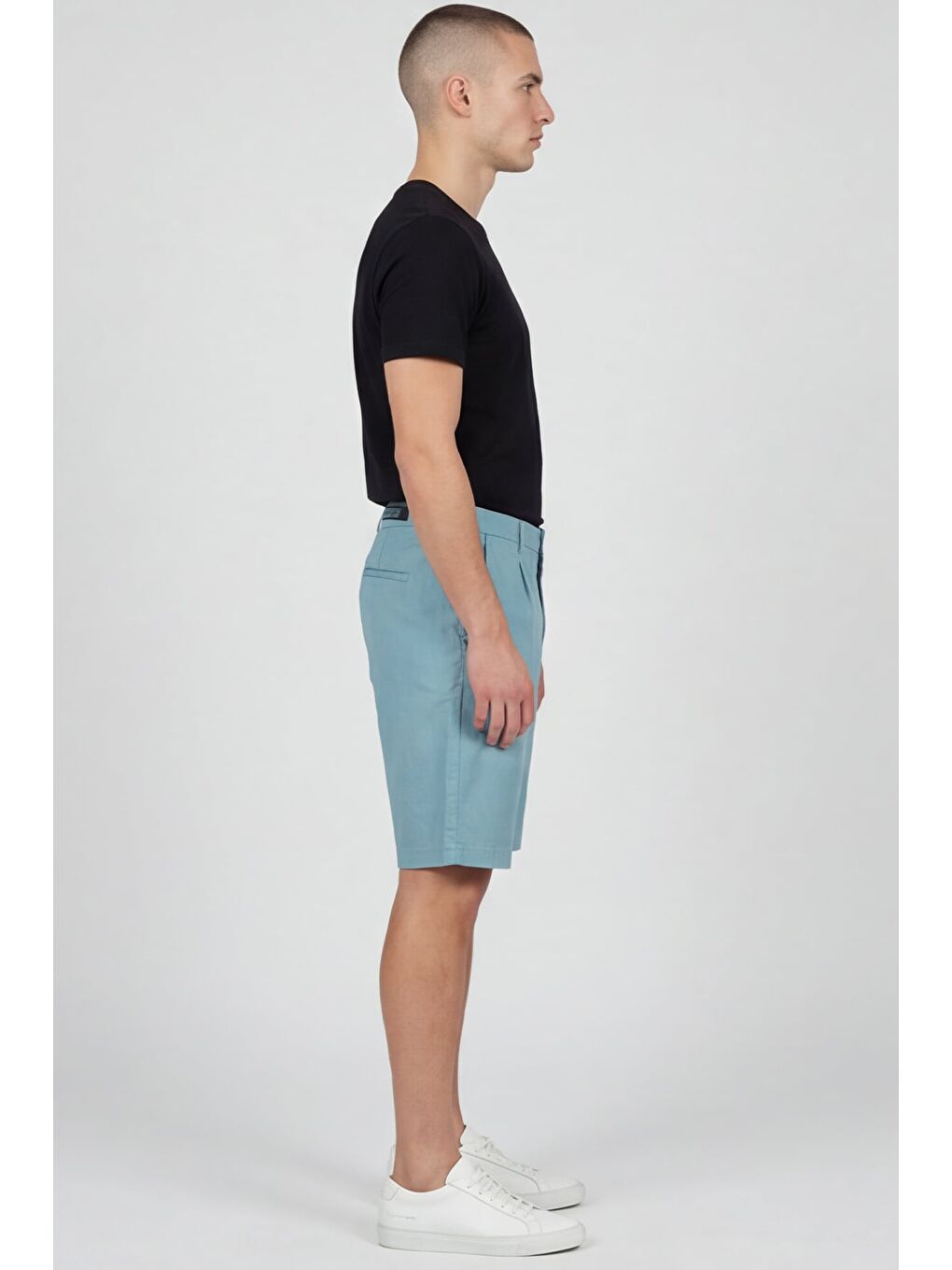 Giotelli Erkek Turkuaz Normal Kesim Regular Fit Pamuklu Dokuma Şort-2