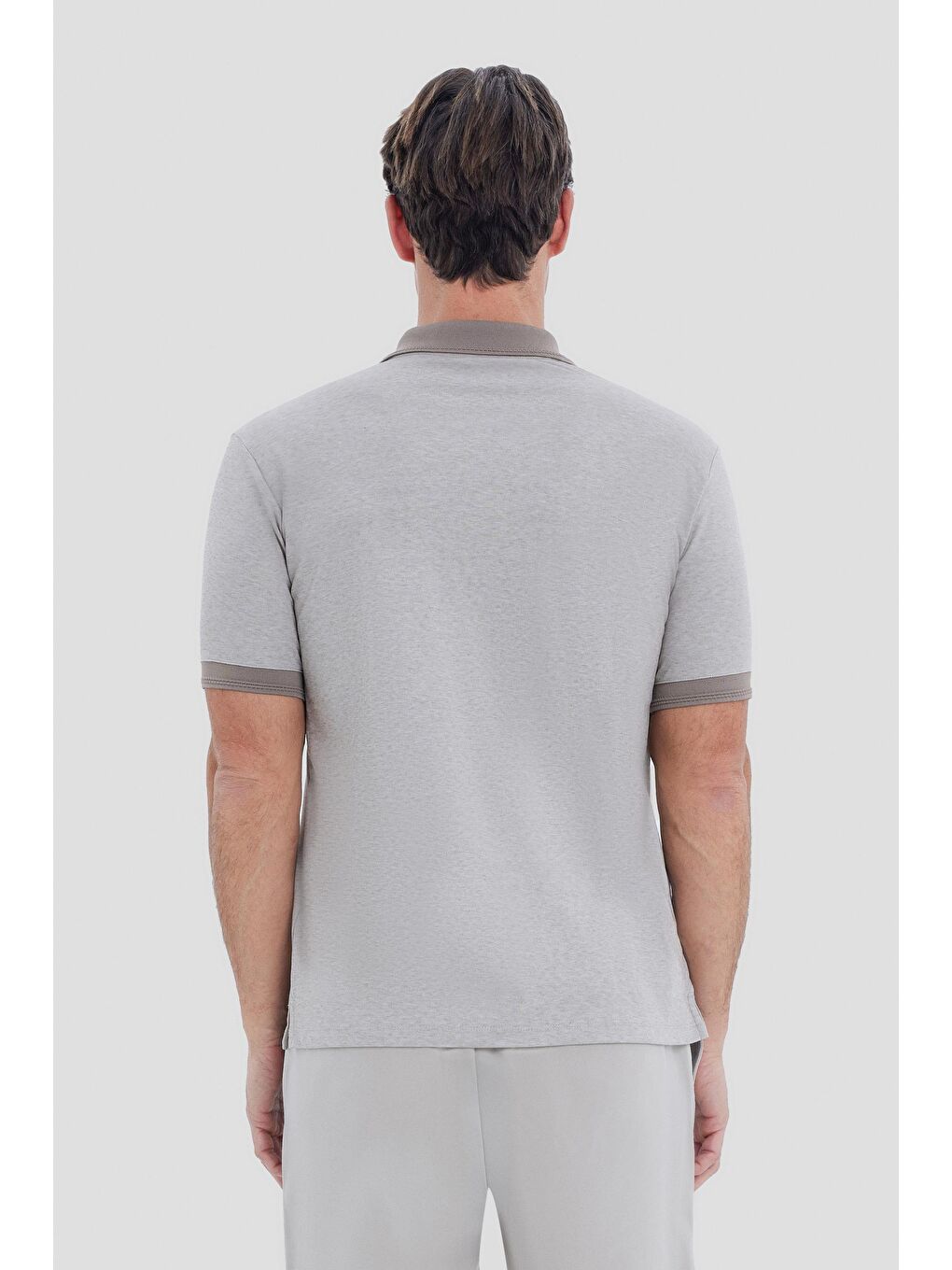 Bej Regular Fit Polo Yaka Tişört-2