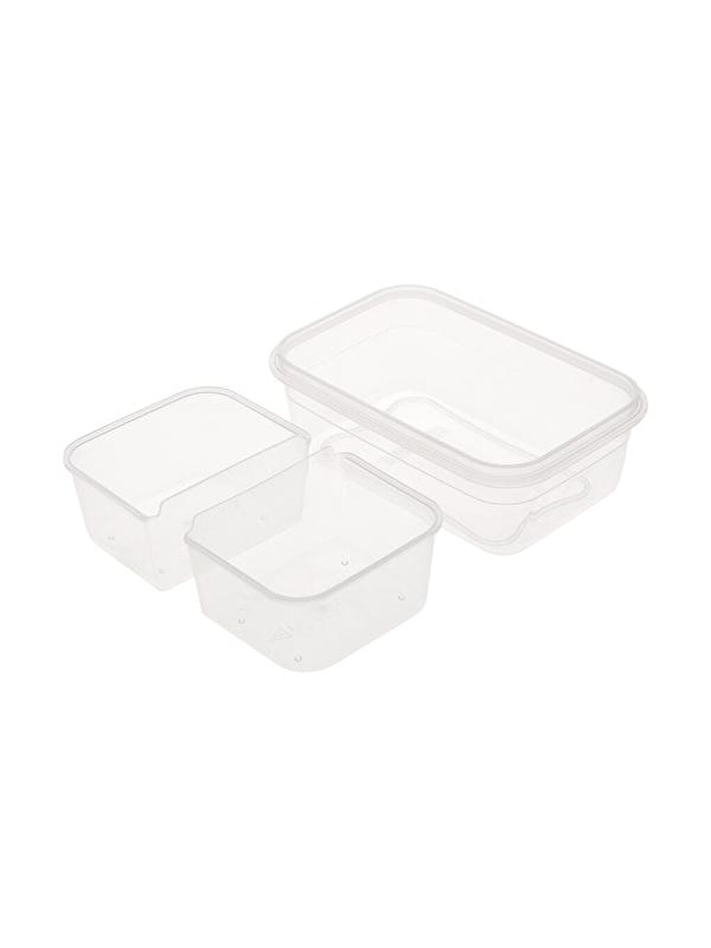 Renksiz Fresh Box Dikdörtgen Bölmeli Saklama Kabı - 400 ml-2