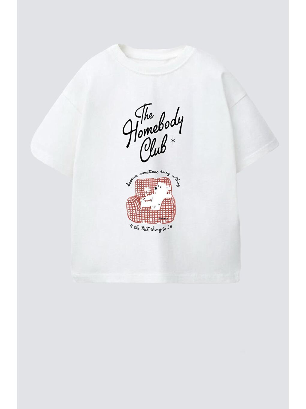 Bej Kız Çocuk Pamuklu Bisiklet Yaka Baskılı T-Shirt