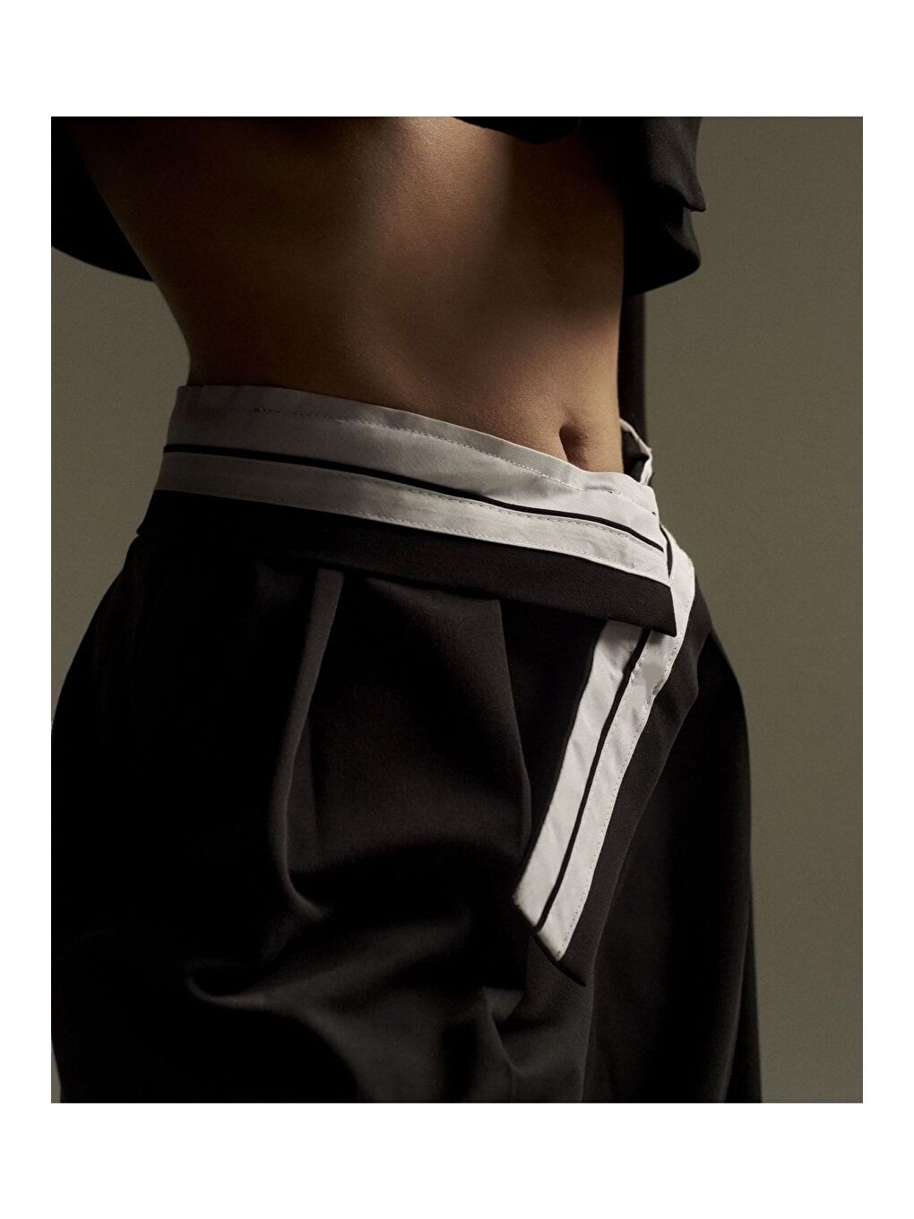 Gri Ganni Siyah Palazzo Pantolon-2