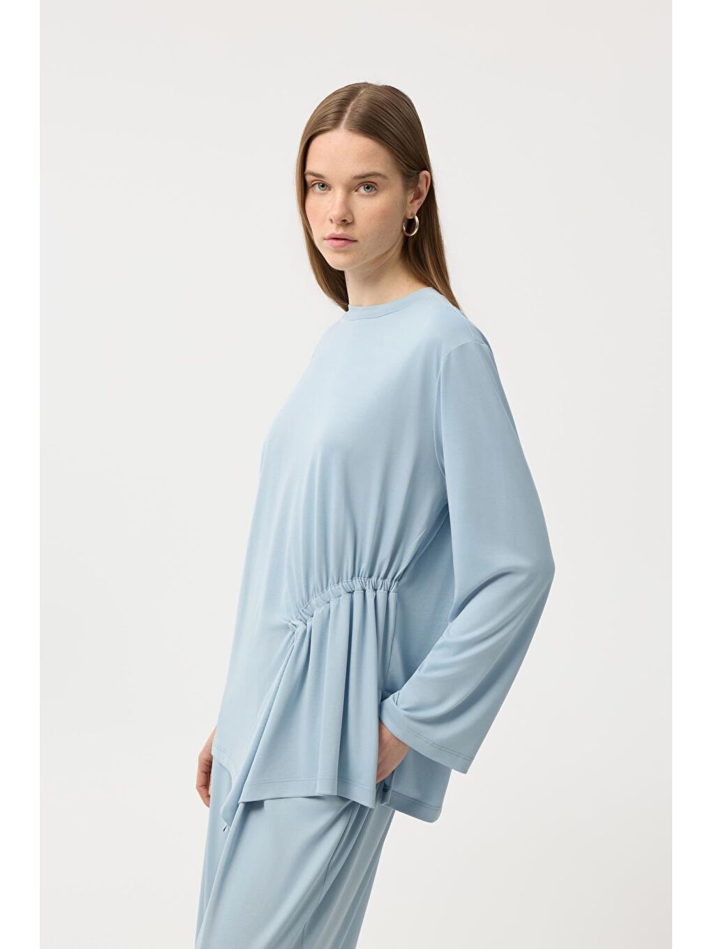 Turkuaz Modal Cupra Kargo Cepli Takım Açık Mavi-3