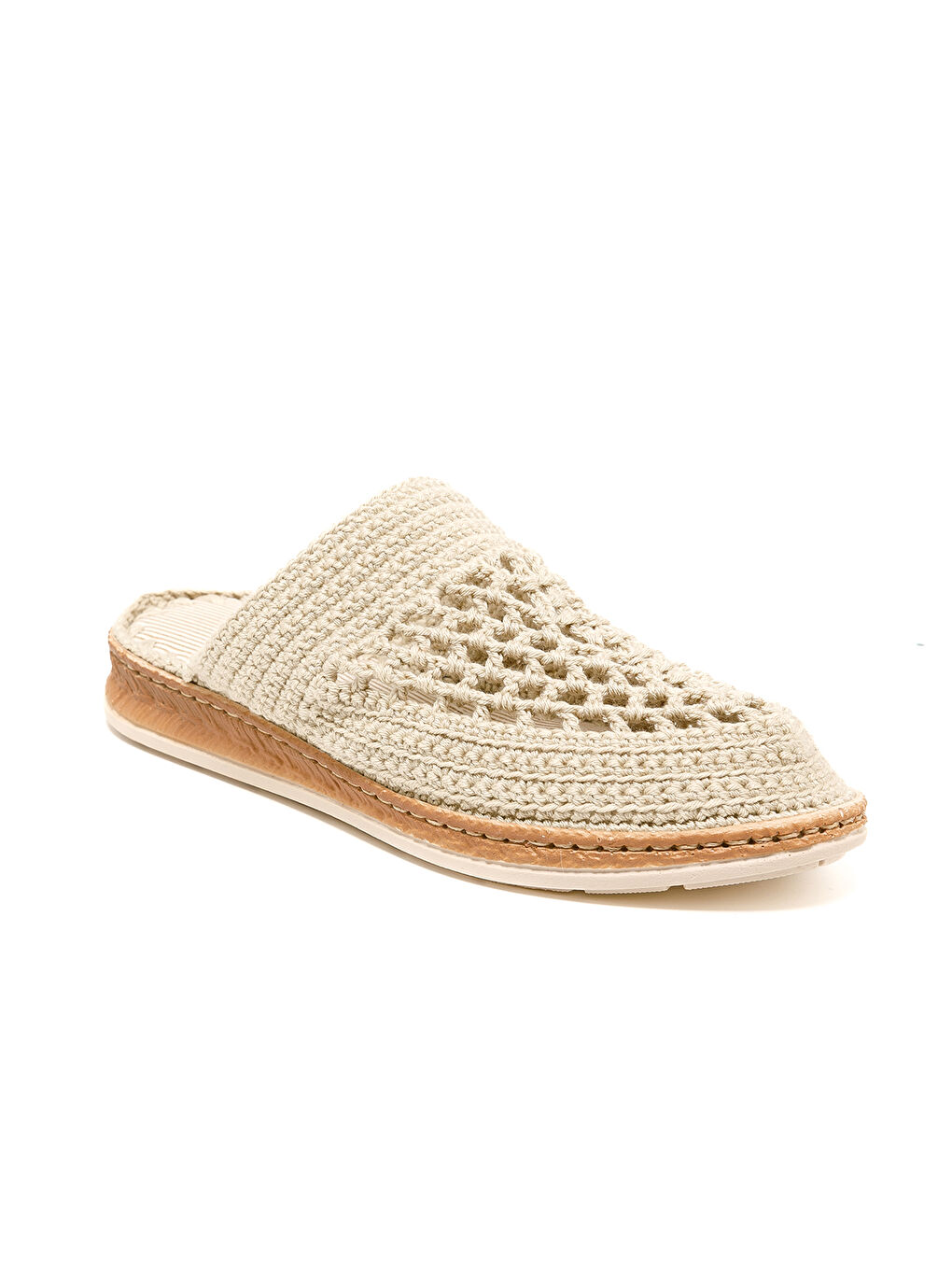 Bej Kadın Terlik BBS_JMY Knitwear Slippers Cream-1
