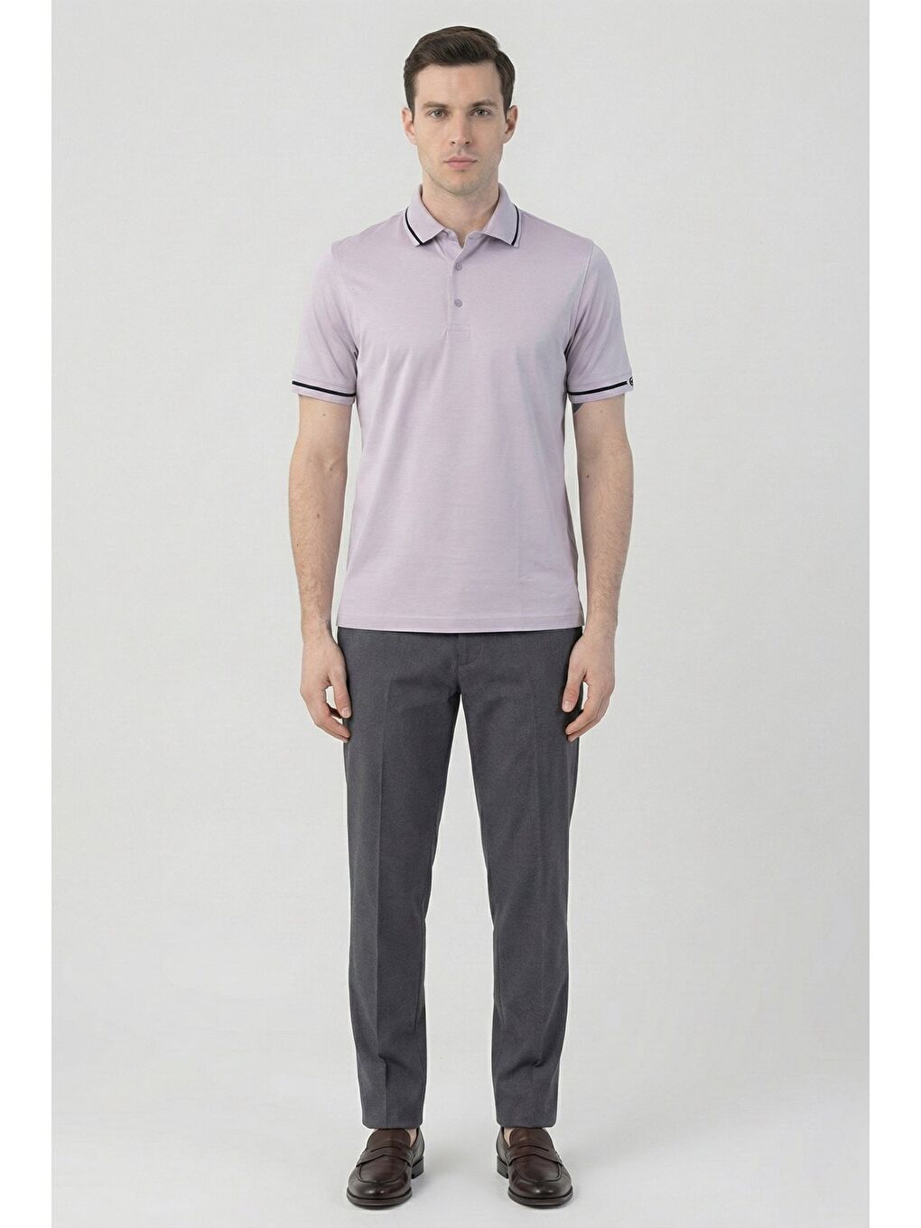 Giotelli Lila %100 Pamuk Erkek T-Shirt-2