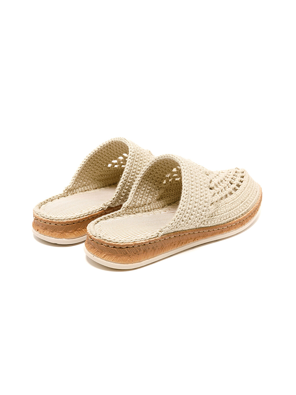 Bej Kadın Terlik BBS_JMY Knitwear Slippers Cream-4