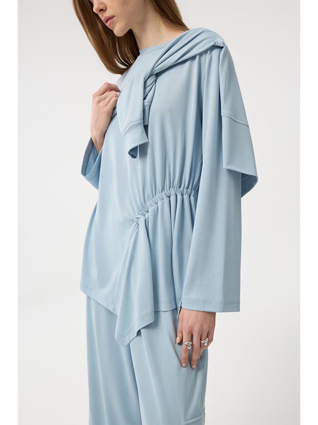 Turkuaz Modal Cupra Kargo Cepli Takım Açık Mavi-7